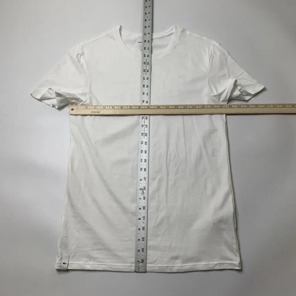 Lacoste T Shirt Mens M Medium Cotton Underwear Undershirt Sleep Baselayer